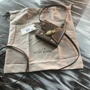 Alexis Bittar -In My Dreams Mini Accordion Bag - Amber Python